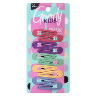 Goody - Contour Snap Clips, Assorted Colours, 22 Each
