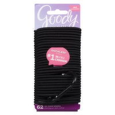 Goody - Ouchless No Metal Elastics Black, 62 Each