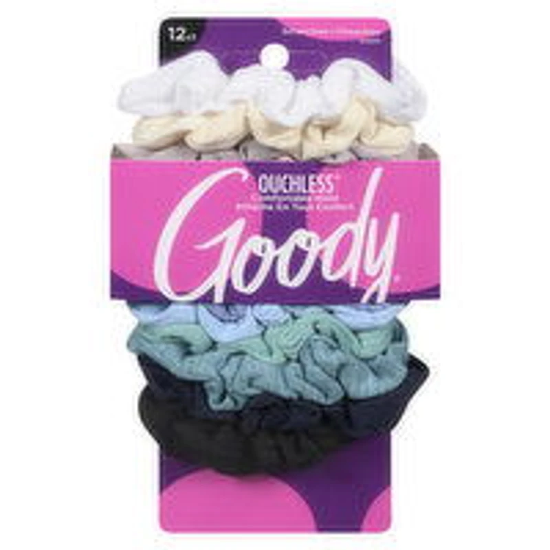 Goody - Ouchless Skinny Scrunchies - Value Pack, 12 Each