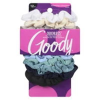 Goody - Ouchless Skinny Scrunchies - Value Pack, 12 Each