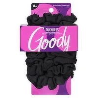 Goody - Goody Ouchless Scrunchies Black, 8 Each