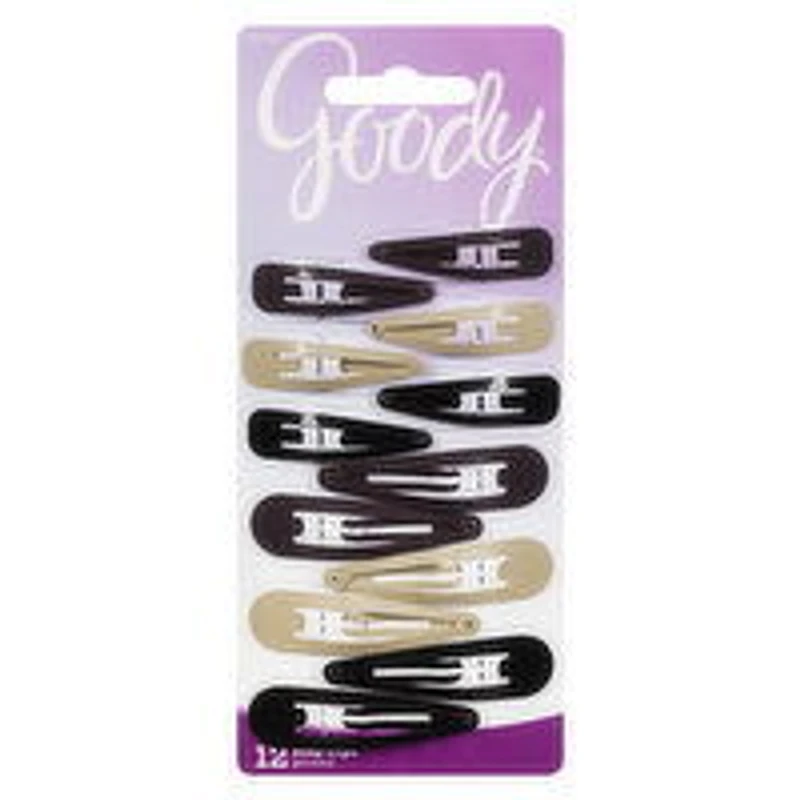 Goody - Jalen Snap Clips - Black and Gold, 12 Each
