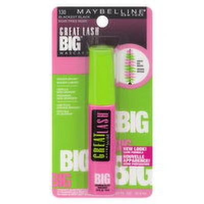 Maybelline - Great Last Big Mascara - Blackest Black, 1 Each