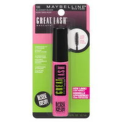 Maybelline - Great Lash Washable Mascara - Blackest Black, 10 Millilitre