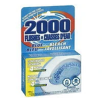 2000 Flushes - Blue Plus Bleach Toilet Tank Cleaner, 100 Gram