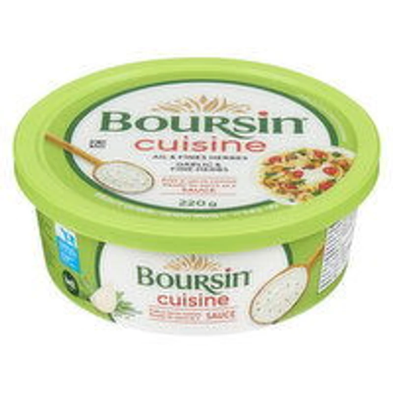 Boursine - Boursin Cuisine Garlic and Herb, 220 Gram