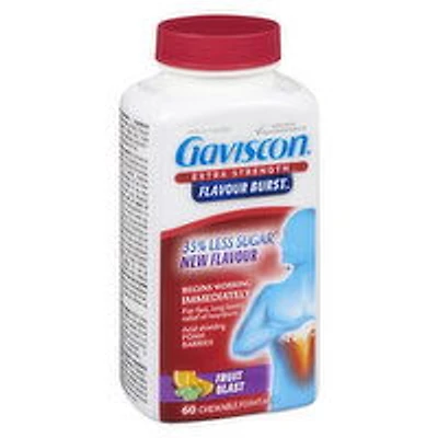 Gaviscon - Exta Strnth Flavour Burst Tblt, 60 Each
