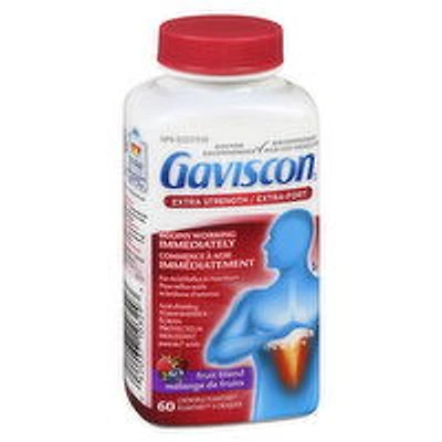 Gaviscon - GAVISCON TABLETS EXTRA-STR FRUIT, 60 Each