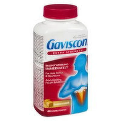 Gaviscon - GAVISCON TABLETS X-STR BUTTERSCOTCH, 60 Each