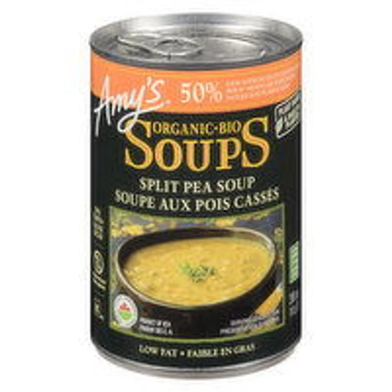 AMY'S - Organic Low Sodium Split Pea Soup, 398 Millilitre