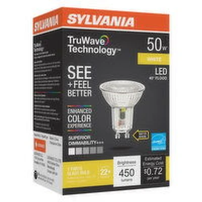 Sylvania - LED 50W Flood White GU10 Base Dimmable, 1 Each