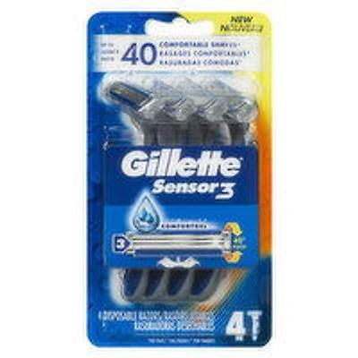 Gillette - Sensor3 Mens Disposable Razor, 4 Each