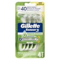 Gillette - Sensor3 Disposable Razors - Sensitive, 4 Each