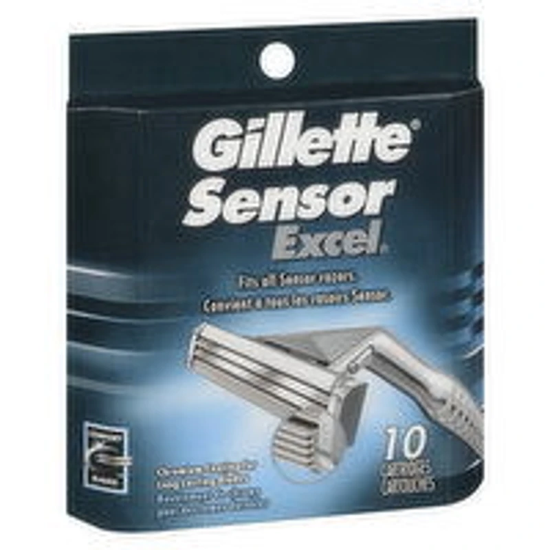 Gillette - Sensor Excel Cartidges Blades, 10 Each