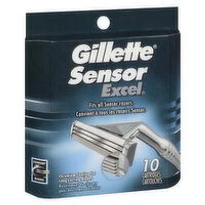 Gillette - Sensor Excel Cartidges Blades, 10 Each