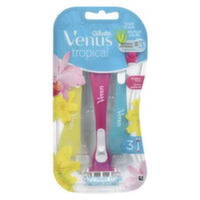 Venus - Tropical Disposable Razor, 3 Each