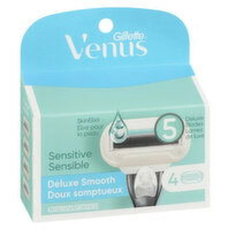 Venus - Embrace Sensitive 5-Blade Smooth Cartridges, 4 Each