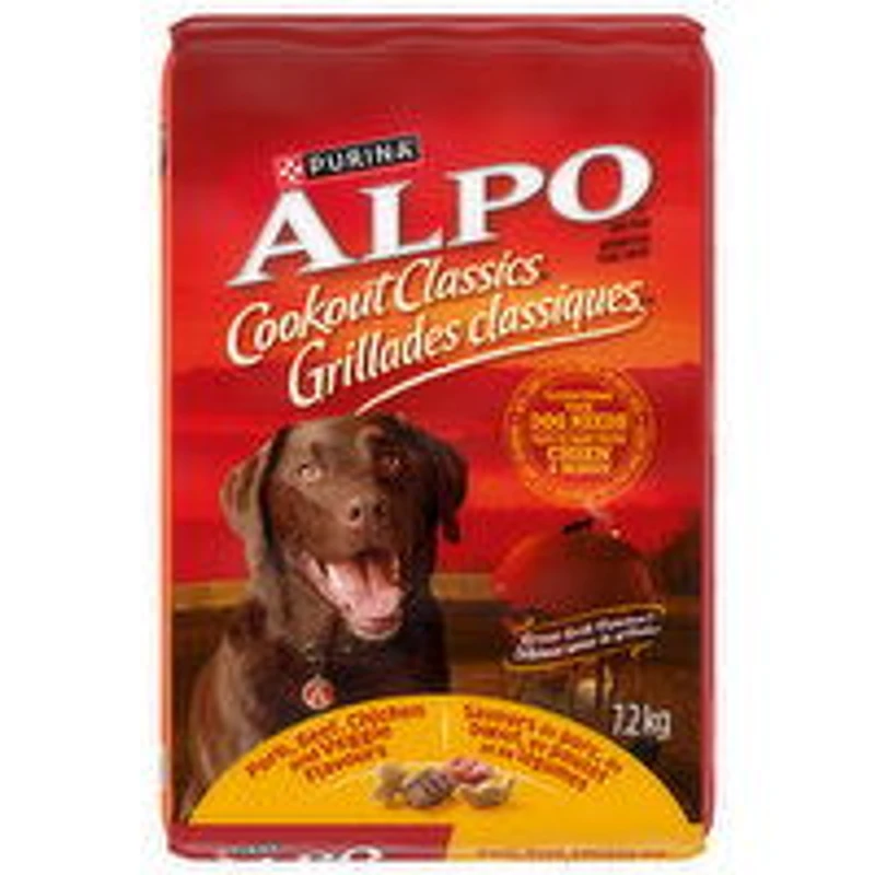 Purina - Alpo Cookout Classics Pork, Beef, Chicken & Veggie Flavours, Dry Dog Food, 7.2 Kilogram