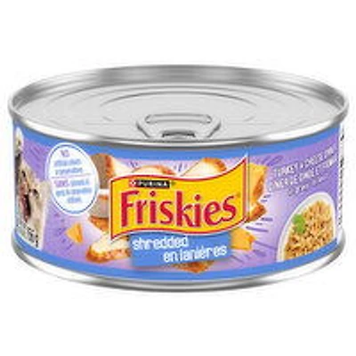 Purina - Friskies Shredded Turkey & Cheese Dinner Cat Food in Gravy, 156 Gram
