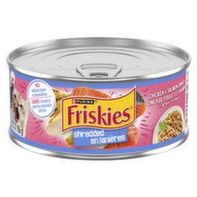Purina - Friskies Wet Cat Food, Shredded Chicken & Salmon Dinner, 156 Gram