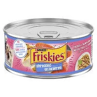 Purina - Friskies Wet Cat Food, Shredded Chicken & Salmon Dinner, 156 Gram