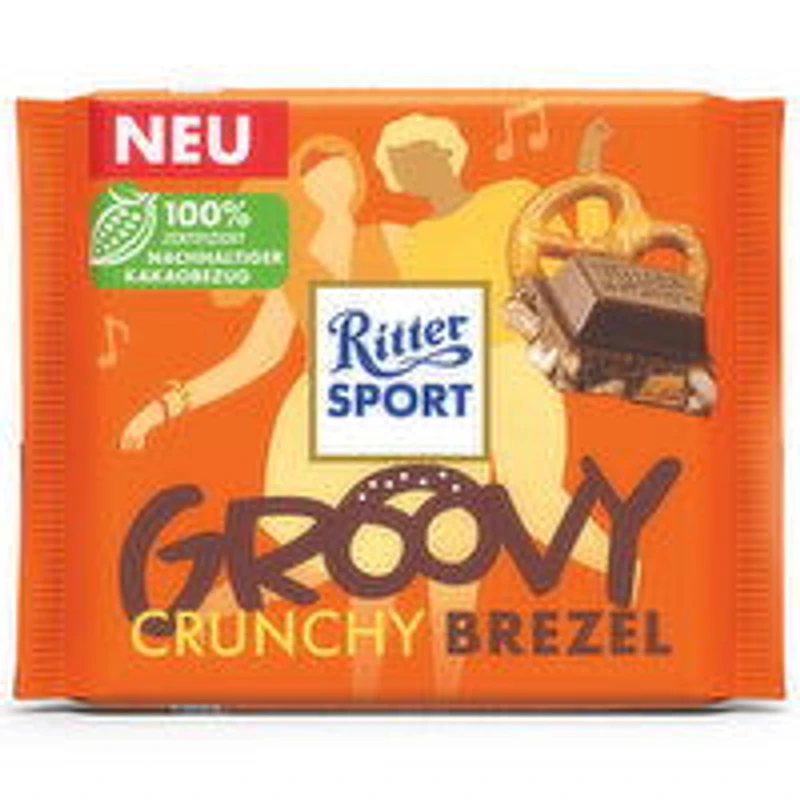 Ritter Sport - Ritter Sport Groovy Crunch Pretzel, 100 Gram