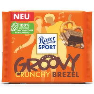 Ritter Sport - Ritter Sport Groovy Crunch Pretzel, 100 Gram