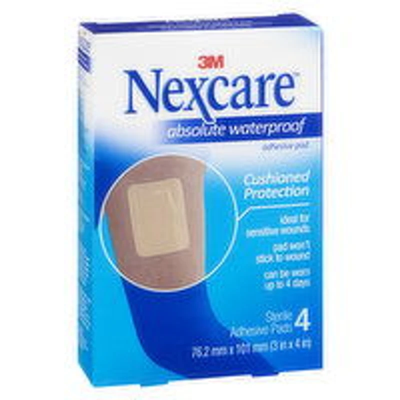 3m - Absolute Waterproof Adhesive Pad, 4 Each
