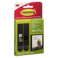 Command - Large Picture Hanging Strips, 12 Each