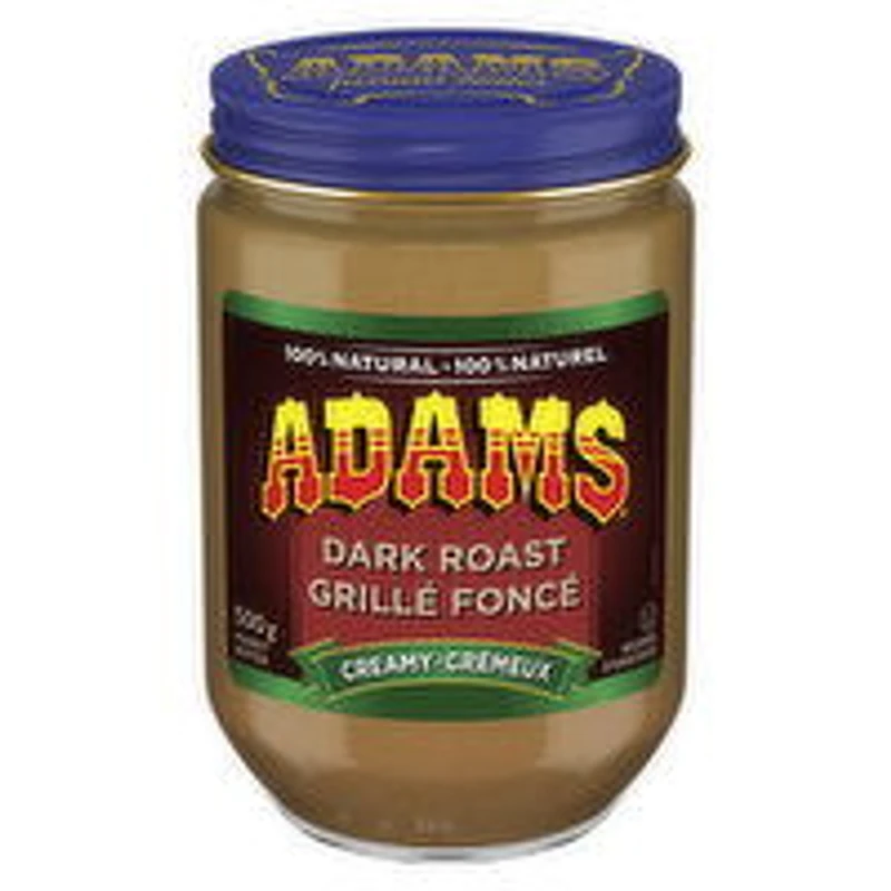 Adams - Dark Roast Creamy Peanut Butter, 500 Gram