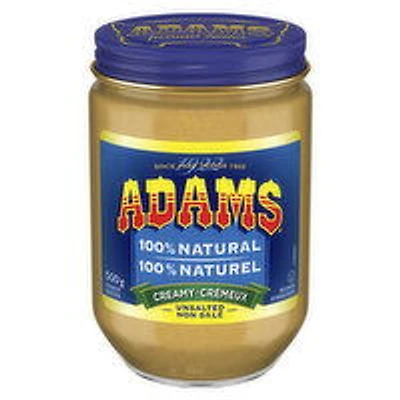 Adams - Creamy Unsalted Peanut Butter, 500 Gram