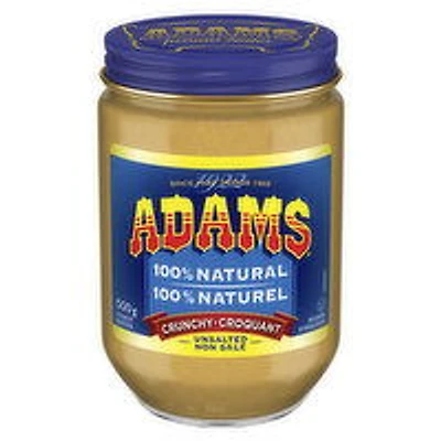 Adams - Adams Peanut Butter Crunchy Unsalted, 500 Gram