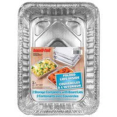 Handi Foil - Handi Foil Extra Lrg Storage W/Fld Lid, 2 Each