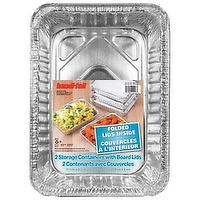 Handi Foil - Handi Foil Extra Lrg Storage W/Fld Lid, 2 Each