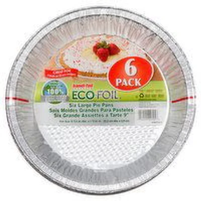 Handi Foil - Eco Foil 9in Large Pie Pans, 6 Each