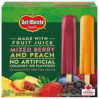 Del Monte - Berry & Peach Bars, 50 Millilitre