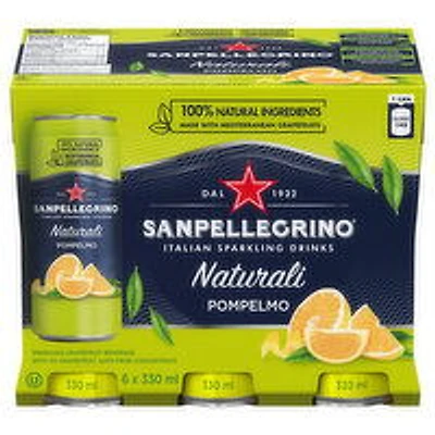 San Pellegrino - Italian Sparkling Drinks, Naturali Pompelmo, 6 Each