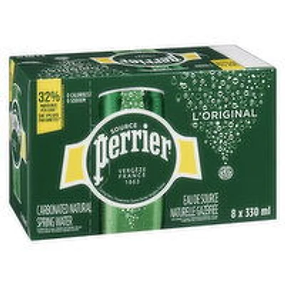 Perrier - Original Carbonated Natural Spring Water, 8x330mL, 8 Each
