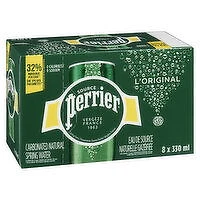 Perrier - Original Carbonated Natural Spring Water, 8x330mL, 8 Each
