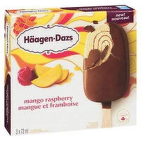 Haagen-Dazs - Mango Raspberry Ice Cream Bars, 3 Each