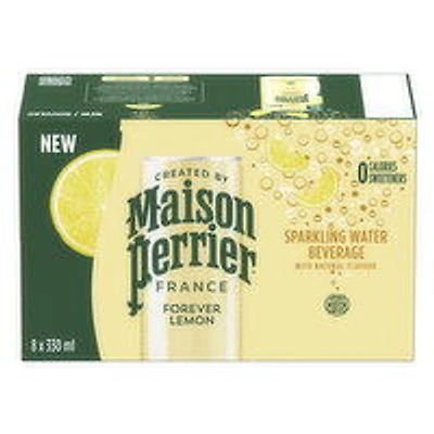 Maison Perrier - Forever Lemon Sparkling Water, 8x330mL, 8 Each