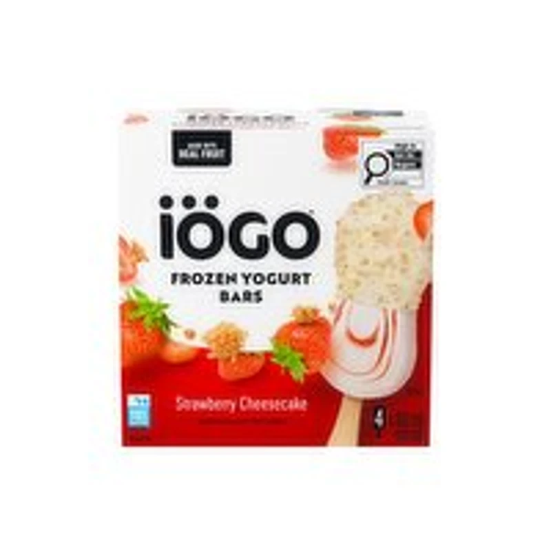 IOGO - Frozen Yogurt Bars, Strawberry Cheesecake, 4 Pack, 320 Millilitre