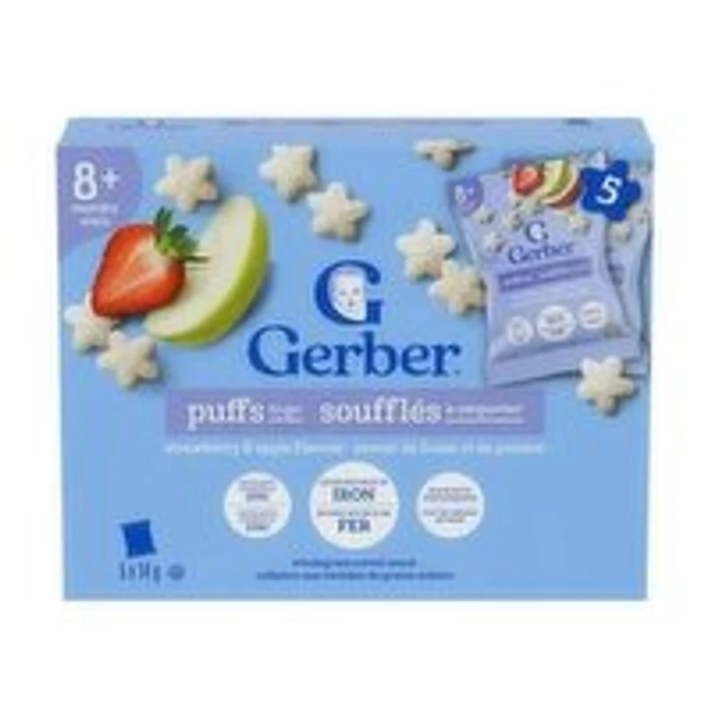 Gerber - Puffs To Go - Strawberry Apple, 70 Gram