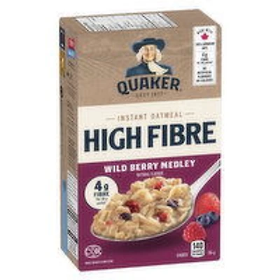 QUAKER - High Fibre Wild Berry Medley Instant Oatmeal, 300 Gram