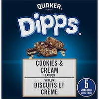 Quaker - Granola Bars - Dipps Cookies & Cream Flavour, 5 Each