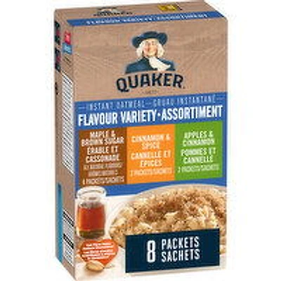 QUAKER - Instant Oatmeal - 3 Flavour Variety, 314 Gram