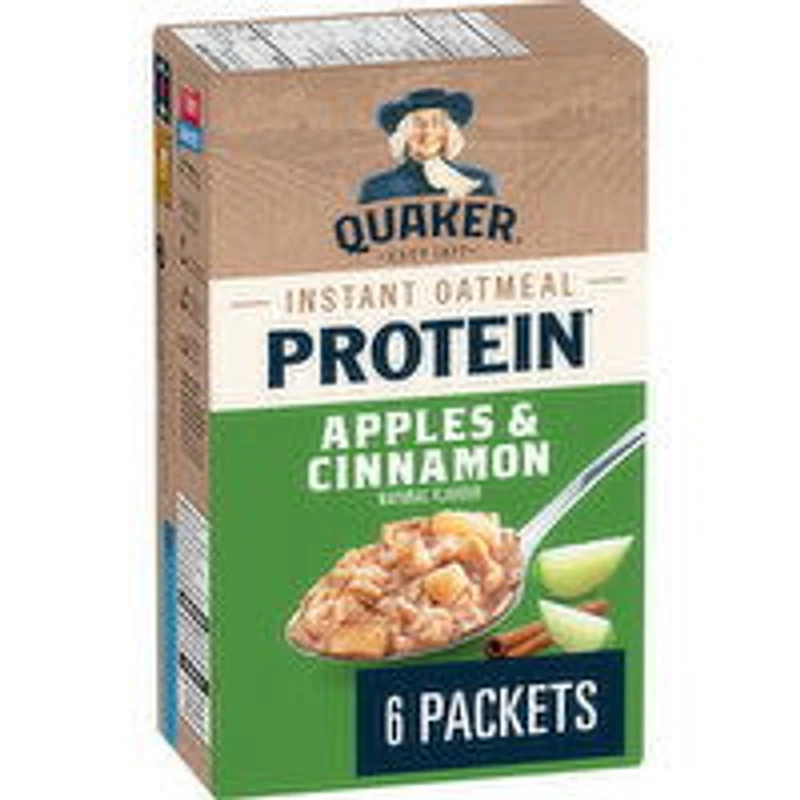 Quaker - High Protein Apple & Cinnamon Instant Oatmeal., 228 Gram