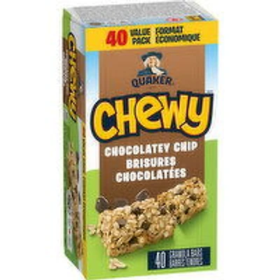 Quaker - Chewy Chocolate Chip Bars, 40 Each
