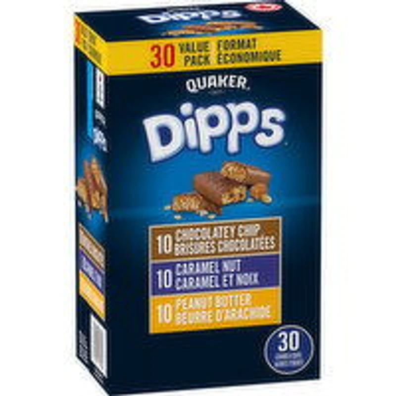 Quaker - Dipps Granola Bars - Variety Pack, 30 Each