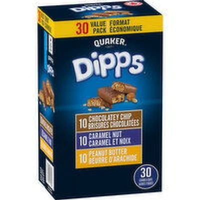 Quaker - Dipps Granola Bars - Variety Pack, 30 Each